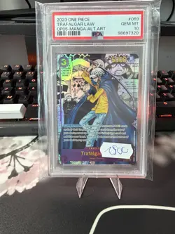 One Piece Card Game Trafalgar Law OP05-069 Manga Alternate Art PSA 10 Gem Mint - Image 1