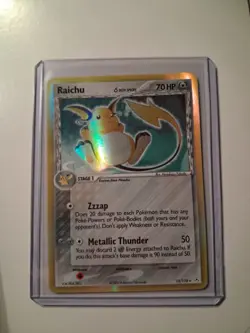 Pokemon Raichu (Delta Species) 15/110 Holon Phantoms Card. Excellent Condition - Image 1