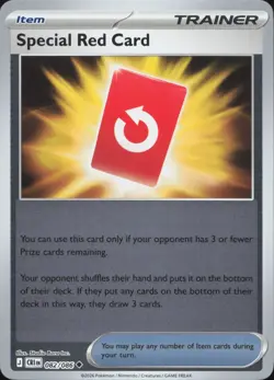 Special Red Card 082/086 Uncommon ME04: Chaos Rising Pokemon Reverse Holo NM - Image 1