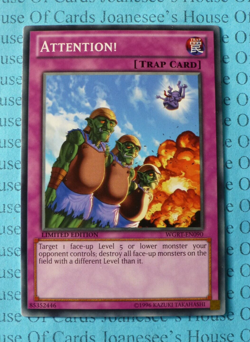 Attention! WGRT-EN090 Yu-Gi-Oh Card Limited Edition New - Image 1