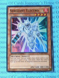 Sergeant Electro WGRT-EN043 Super Rare Yu-Gi-Oh Card Limited Edition New - Image 1