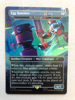 Mtg Carte Magic Secret Lair Sonic Hedgehog Myr Battlesphere Egg Hamm FOIL Eng NM - Image 1