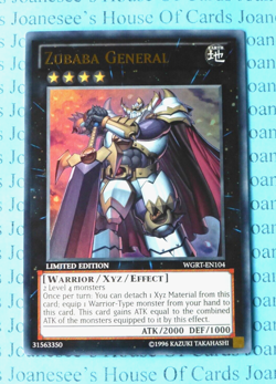 Zubaba General WGRT-EN104 Ultra Rare Yu-Gi-Oh Card Ltd Edition New - Image 1