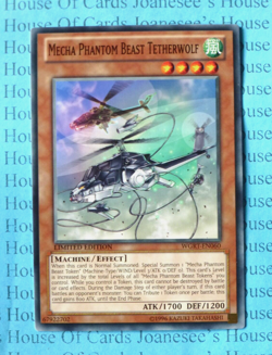 Mecha Phantom Beast Tetherwolf WGRT-EN060 Yu-Gi-Oh Card Limited Edition New - Image 1