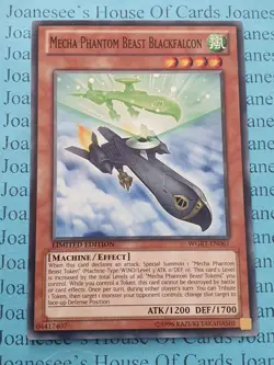 Mecha Phantom Beast Blackfalcon WGRT-EN061 Yu-Gi-Oh Card Limited Edition New - Image 1