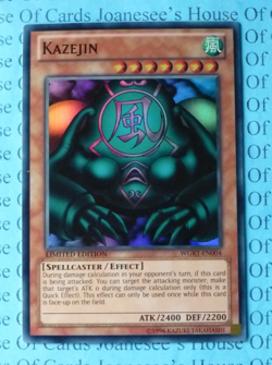 Kazejin WGRT-EN004 Super Rare Yu-Gi-Oh Card Limited Edition New - Image 1