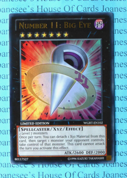 Number 11: Big Eye WGRT-EN102 Ultra Rare Yu-Gi-Oh Card Limited Edition New - Image 1
