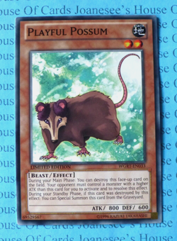 Playful Possum WGRT-EN033 Yu-Gi-Oh Card Limited Edition New - Image 1