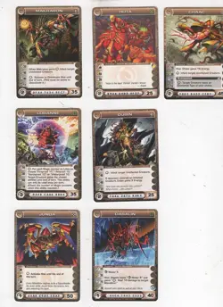 Chaotic lot #120. Lot of 7 Danian Creature cards. - Image 1
