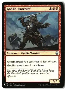 MTG Goblin Warchief (DOM) [LIST - 130/269] LP - Image 2