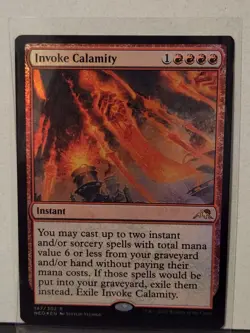Magic the Gathering Invoke Calamity 147/302 Kamigawa Neon Dynasty HOLO NM - Image 1