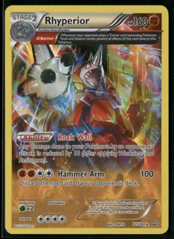Rhyperior 77/160 Holo Rare Primal Clash Pokemon Holo Lightly Played - Image 1
