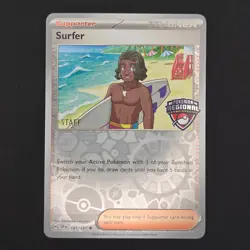 Pokemon TCG Card Surfer 187/191 STAFF Stamped Regional Championship Promo - NM - Image 1