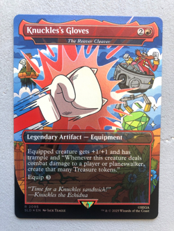 Mtg Carte Magic Secret Lair Sonic Hedgehog Reaver Cleaver Knuckle's FOIL Eng NM - Image 1