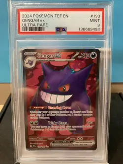 2024 POKEMON TEMPORAL FORCES EN - ULTRA RARE GENGAR EX #193/162 PSA 9 MINT - Image 1