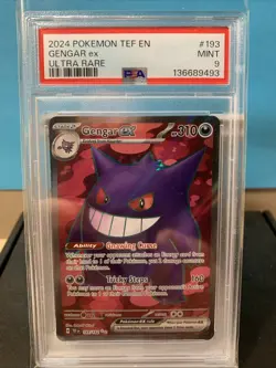 2024 POKEMON TEMPORAL FORCES EN - ULTRA RARE GENGAR EX #193/162 PSA 9 MINT - Image 2