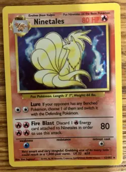Ninetales Holo Base Set 012/102 LP Pokemon TCG - Image 1