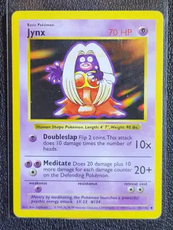 Pokemon TCG Jynx #31 Base Set Shadowless Psychic Uncommon LP - Image 1