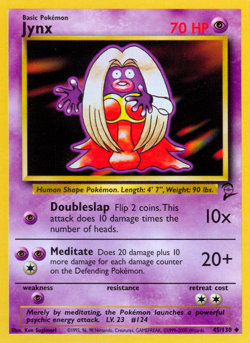 Jynx 45/130 UC Base Set 2 Pokemon MP - Image 1