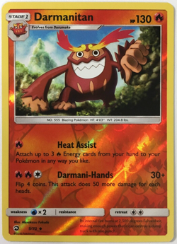 Pokemon - DARMANITAN - 9/70 - Reverse Holo - Dragon Majesty - NM/M - Image 1