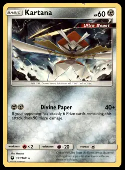 Kartana 101/168 Rare Celestial Storm Pokemon Lightly Played - Image 1