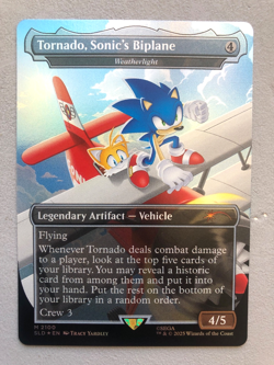 Mtg Carte Magic Secret Lair Sonic Hedgehog Weatherlight Tornado FOIL Eng NM - Image 1
