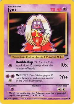 Pokemon TCG Jynx Base Set 2 45/130 Used - Image 1