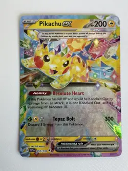 Pikachu ex 057/191 Sv08 Surging Sparks Holo Full Art Double Rare EN 2024 - Image 1