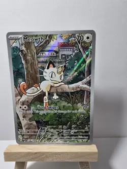 Pokemon TCG Phantasmal Flames Meowth 106/094 Illustration Rare R - Image 1