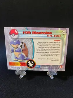 2000 Topps Chrome Holo Pokemon Series 1 No # 09 Blastoise - NM - Image 3