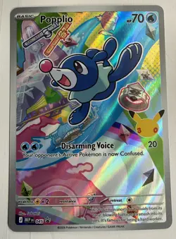 Pokemon Popplio 045 Black Star Promo Mega Evolution Near Mint - Image 1