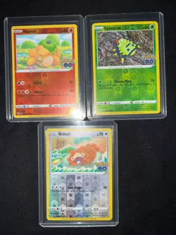 Pokemon GO Peelable Ditto Set of 3 - Bidoof, Numel, Spinarak NM Unpeeled - Image 1