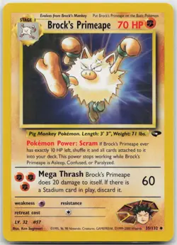 Brock's Primeape Uncommon Gym Challenge 035/132 Pokemon TCG - Image 1