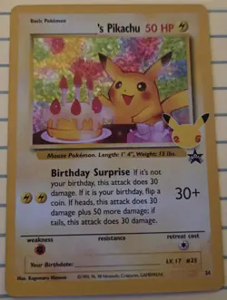 Birthday Pikachu #24 Celebrations 25th Anniversary - Pokemon TCG - Image 1