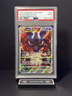 2023 Pokemon Swsh Black Star Promo Full Art / Lucario Vstar #291 PSA 9 - Image 1