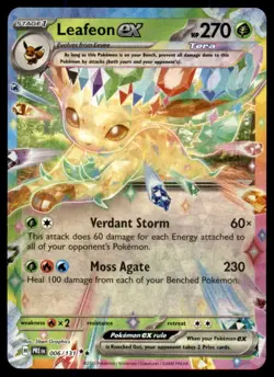 Leafeon ex 006/131 Holo Double Rare Prismatic Evolutions Pokemon Near Mint - Image 1