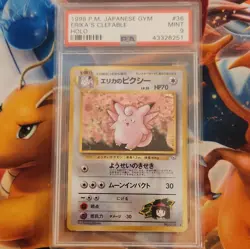 WOTC Pokemon PSA 9 1998 Leaders' Stadium Erika's Clefable 036 Japanese Holo - Image 1