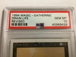 MTG Revised DRAIN LIFE PSA 10 (9428) Graded Power - Image 3