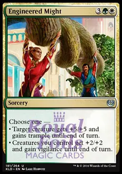 Engineered Might 4x FOIL KLD MTG Kaladesh Uncommon MINT green white - Image 1