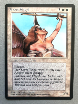 Mtg Carte Magic Fbb Foreign Black border Serra Angel German NM - Image 1