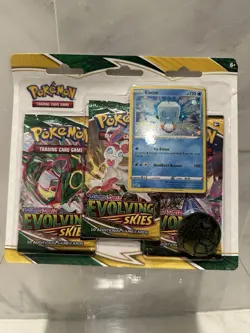 2021 Pokemon Sword &Shield EVOLVING SKIES 3-pack w/foil promo Sealed 🔥 820650808814 - Image 1