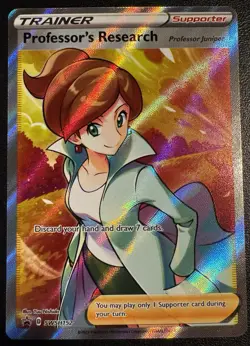 Professor's Research (Full Art) - SWSH152 Sword & Shield Promo NM Pokemon TCG - Image 1