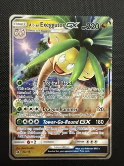 Alolan Exeggutor GX 74/111 Sm-Crimson Invasion Holo Sun & Moon Pokemon - Image 1