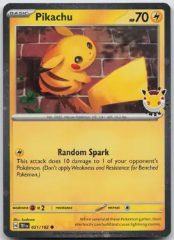 Pikachu (Pokemon Day 2026) 051/162 Holo Cards & Products Pokemon NM/M - Image 1