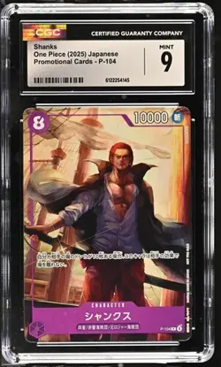 Shanks - 2025 One Piece Card Game JPN. Promotional Cards P-104 P CGC 9 - Image 1