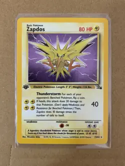 Pokemon TCG 2-Card Lot: 1st Edition Fossil Zapados & 1st edition Fossil Raichu - Image 1