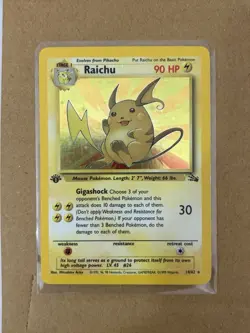 Pokemon TCG 2-Card Lot: 1st Edition Fossil Zapados & 1st edition Fossil Raichu - Image 3
