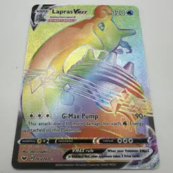 Lapras VMAX Rainbow Secret Rare Pokemon Sword And Shield 203/202 Mint Card! - Image 1