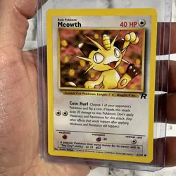 Pokemon Meowth Team Rocket Set 2000 Common Card 62/82 NM Condition Vintage - Image 1