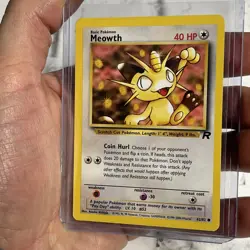 Pokemon Meowth Team Rocket Set 2000 Common Card 62/82 NM Condition Vintage - Image 2